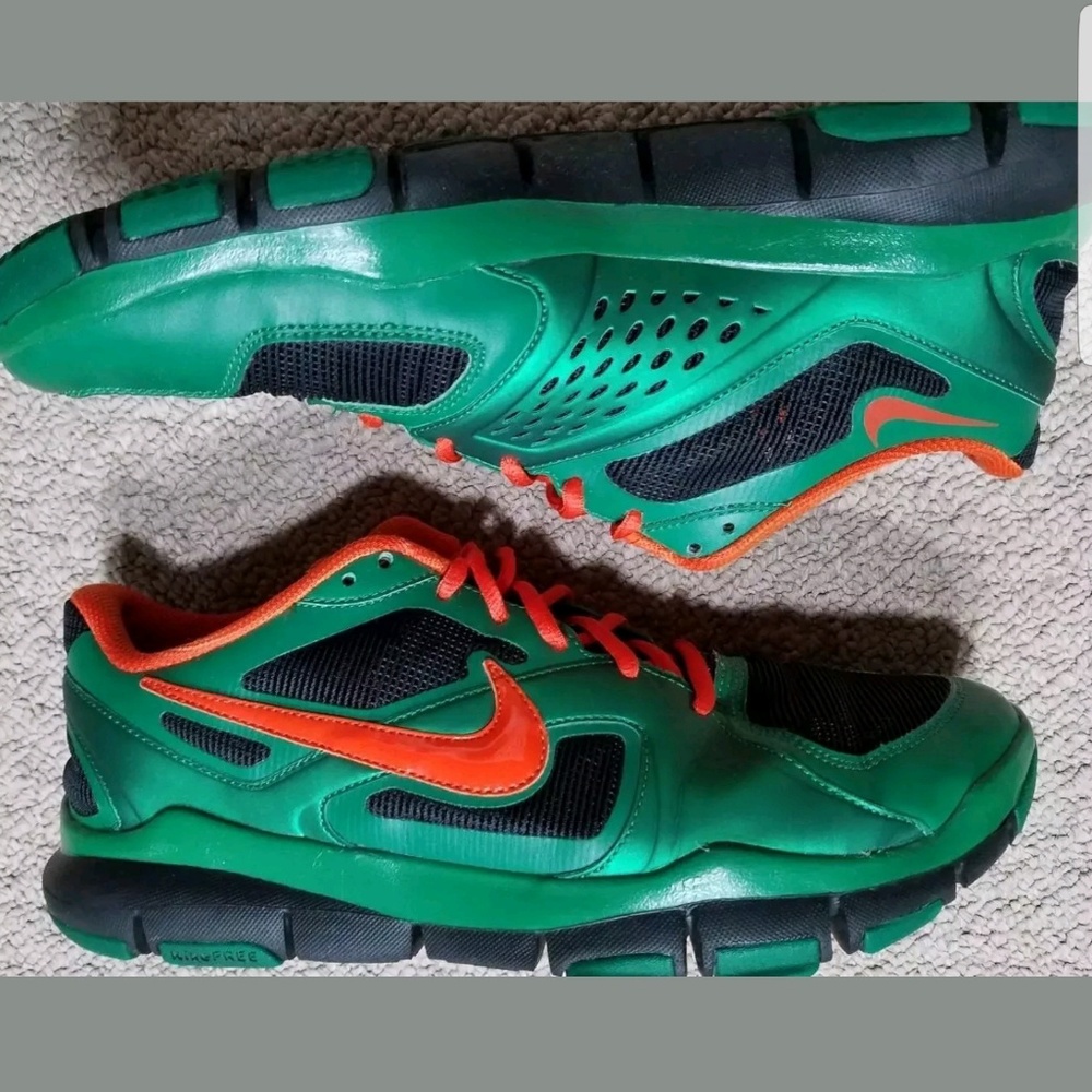 Nike ID FREE TR Green Orange Custom U Of M 10.5 - Picture 4 of 7